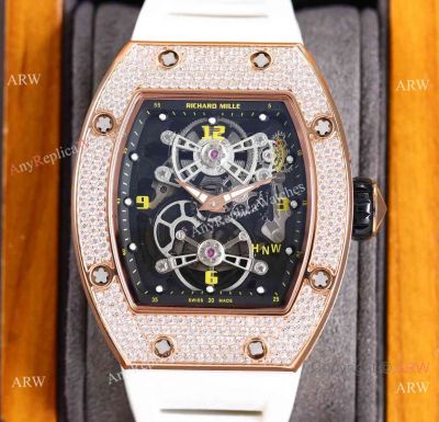 Swiss Quality Richard Mille Manual Winding RM17-01 Watches Rose Gold Diamond-set